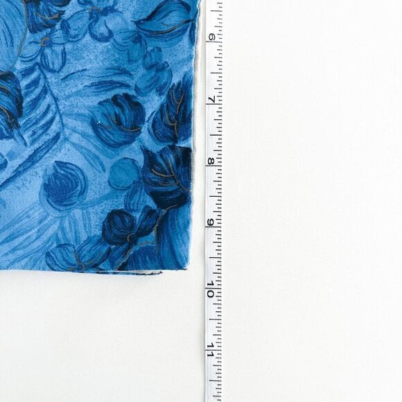 Maple And Oak Women's Floral Hat Scarf Hood Blue Gold - Picture 4 of 6